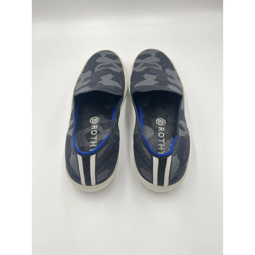 Rothy’s The Original Women’s 8.5 Gray‎ Camo Knit Slip On Flats Sneakers Washable